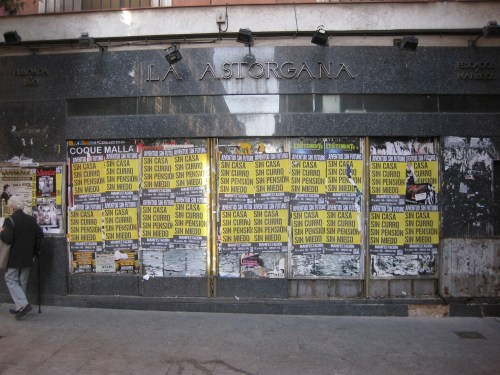 Protest posters, Huertas, Madrid